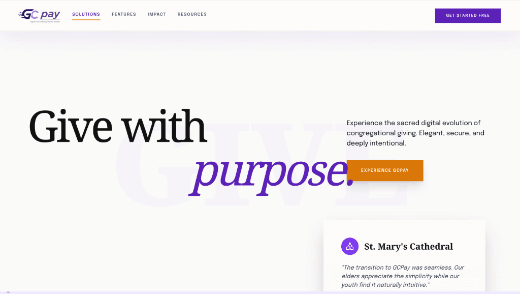 GCPay website preview